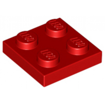 Plaat 2x2 Red